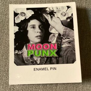 cat power MOON PUNX enamel pin